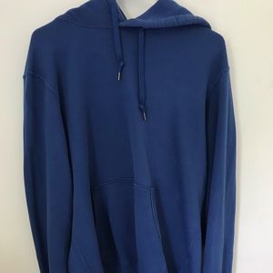 Blue Uniqlo hoodie sweatshirt